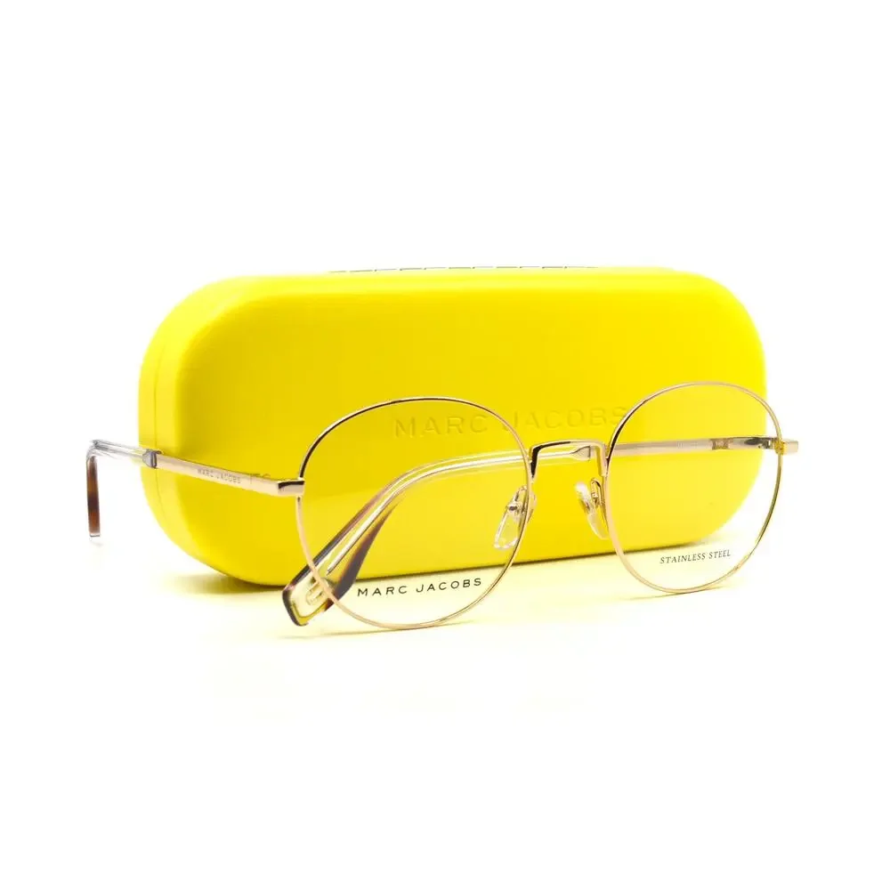 NEW MARC JACOBS MARC272 J5G GOLD AUTHENTIC EYEGLASSES FRAME